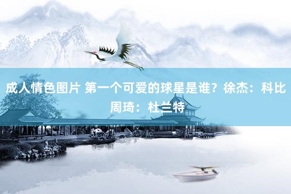 成人情色图片 第一个可爱的球星是谁？徐杰：科比 周琦：杜兰特