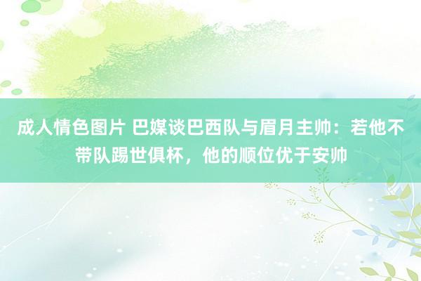 成人情色图片 巴媒谈巴西队与眉月主帅：若他不带队踢世俱杯，他的顺位优于安帅